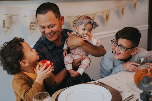 Family celebrating the holidays together.