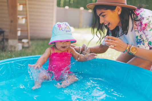 baby in the pool