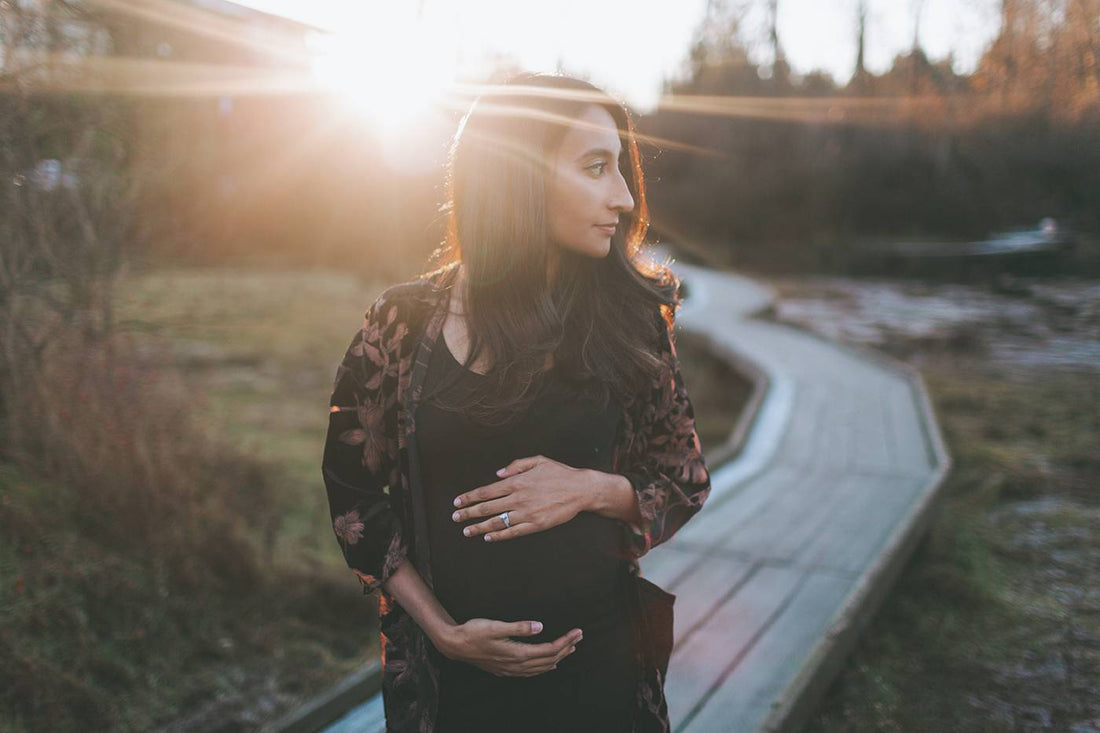 Pregnant woman waiting for water to break